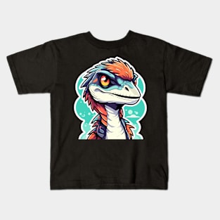 Velociraptor Illustration Kids T-Shirt